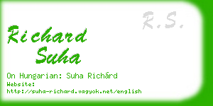richard suha business card
